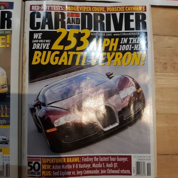 Car and Driver Vintage Automotive Magazines 2004 and 2005 Bugatti Corvette Porsc - Picture 6 of 8